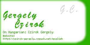 gergely czirok business card